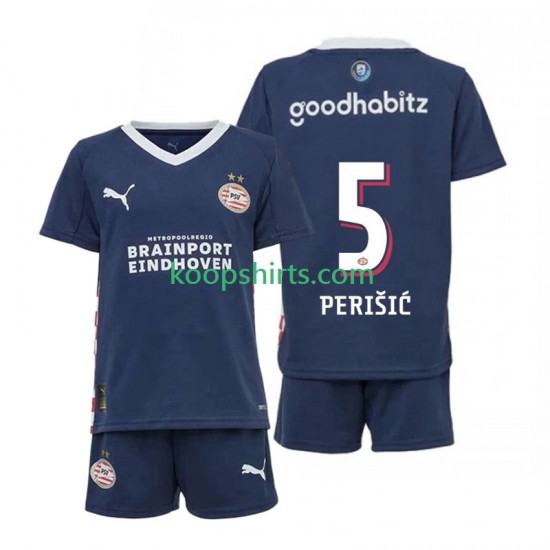 PSV Eindhoven Uit Tenue Kinder Voetbalshirts Ivan Perisic 5 2025-2026 Korte Mouwen PSV Eindhoven Uit Tenue Kinder Voetbalshirts Ivan Perisic 5 2025-2026 Korte Mouwen