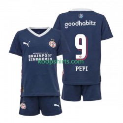 PSV Eindhoven Uit Tenue Kinder Voetbalshirts Ricardo Pepi 9 2025-2026 Korte Mouwen