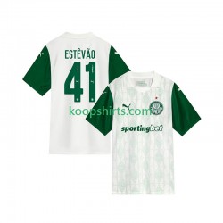 Palmeiras Uit Tenue Heren Voetbalshirts Estevao 41 2025-2026 Korte Mouwen
