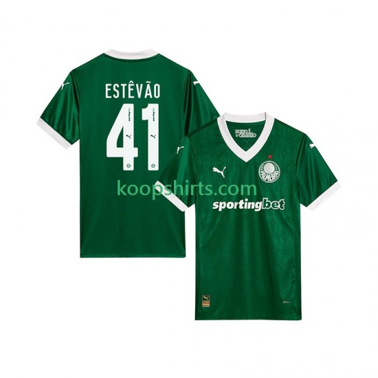 Palmeiras Thuis Tenue Heren Voetbalshirts Estevao 41 2025-2026 Korte Mouwen Palmeiras Thuis Tenue Heren Voetbalshirts Estevao 41 2025-2026 Korte Mouwen