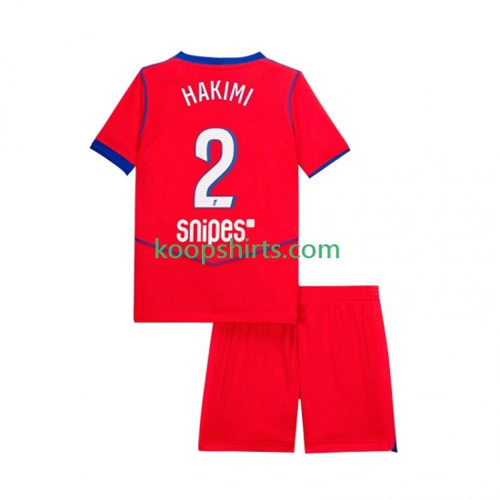 Paris Saint-Germain Derde Tenue Kinder Voetbalshirts Achraf Hakimi 2 2025-2026 Korte Mouwen Paris Saint-Germain Derde Tenue Kinder Voetbalshirts Achraf Hakimi 2 2025-2026 Korte Mouwen