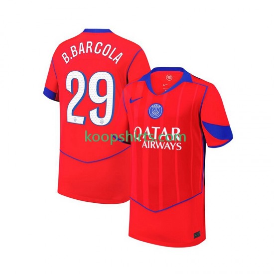 Paris Saint-Germain Derde Tenue Heren Voetbalshirts Bradley Barcola 29 2025-2026 Korte Mouwen Paris Saint-Germain Derde Tenue Heren Voetbalshirts Bradley Barcola 29 2025-2026 Korte Mouwen