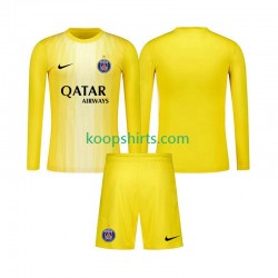 Paris Saint-Germain Doelman Derde Tenue Kinder Voetbalshirts 2025-2026 Lange Mouwen