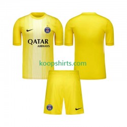 Paris Saint-Germain Doelman Derde Tenue Kinder Voetbalshirts 2025-2026 Korte Mouwen