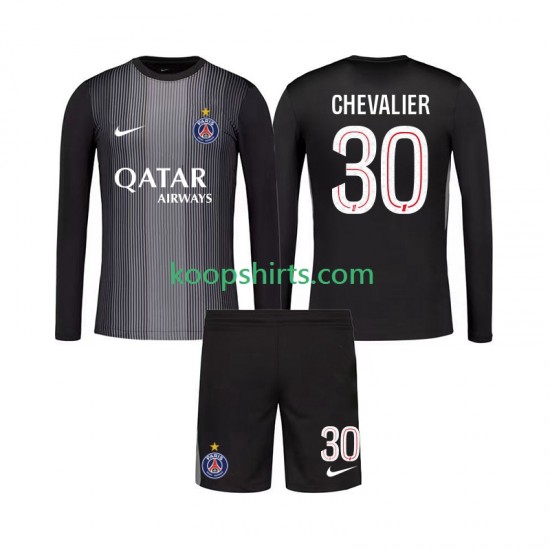 Paris Saint-Germain Doelman Thuis Tenue Kinder Voetbalshirts Lucas Chevalier 30 2025-2026 Lange Mouwen Paris Saint-Germain Doelman Thuis Tenue Kinder Voetbalshirts Lucas Chevalier 30 2025-2026 Lange Mouwen