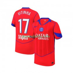 Paris Saint-Germain Derde Tenue Kinder Voetbalshirts Khvicha Kvaratskhelia 7 2025-2026 Korte Mouwen