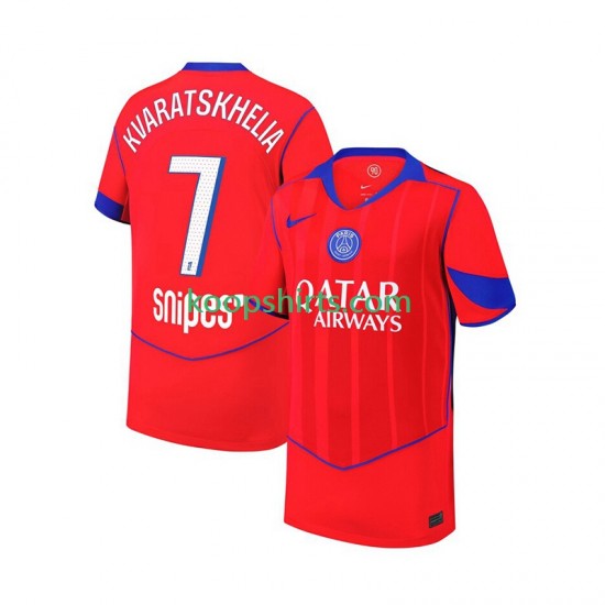 Paris Saint-Germain Derde Tenue Heren Voetbalshirts Khvicha Kvaratskhelia 7 2025-2026 Korte Mouwen Paris Saint-Germain Derde Tenue Heren Voetbalshirts Khvicha Kvaratskhelia 7 2025-2026 Korte Mouwen