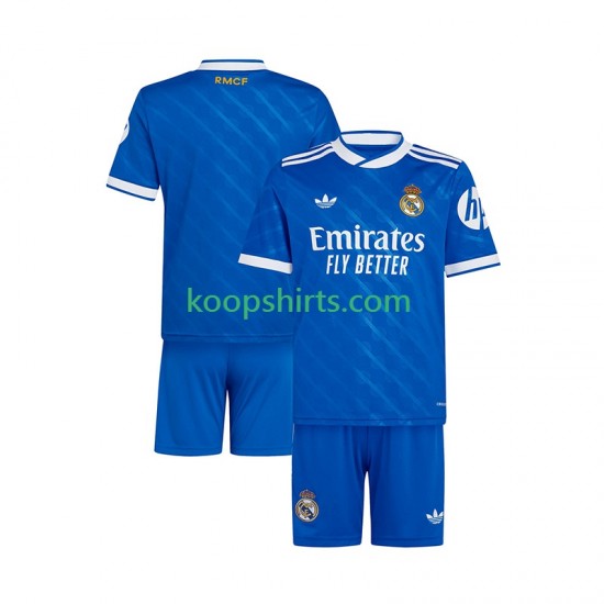 Real Madrid Derde Tenue Kinder Voetbalshirts 2025-2026 Korte Mouwen Real Madrid Derde Tenue Kinder Voetbalshirts 2025-2026 Korte Mouwen