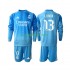 Real Madrid Doelman Thuis Tenue Kinder Voetbalshirts Andriy Lunin 13 2025-2026 Lange Mouwen