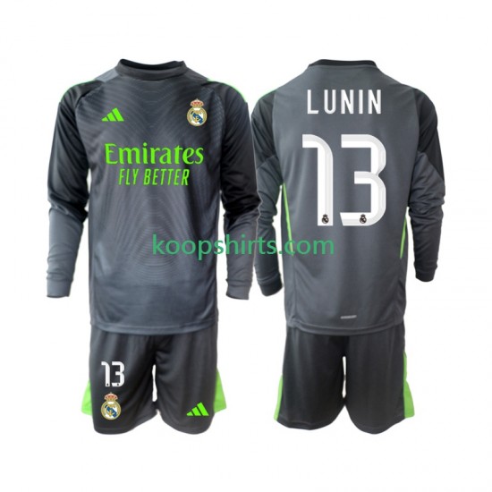 Real Madrid Doelman Derde Tenue Kinder Voetbalshirts Andriy Lunin 13 2025-2026 Lange Mouwen Real Madrid Doelman Derde Tenue Kinder Voetbalshirts Andriy Lunin 13 2025-2026 Lange Mouwen