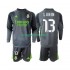 Real Madrid Doelman Derde Tenue Kinder Voetbalshirts Andriy Lunin 13 2025-2026 Lange Mouwen