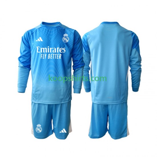 Real Madrid Doelman Thuis Tenue Kinder Voetbalshirts 2025-2026 Lange Mouwen Real Madrid Doelman Thuis Tenue Kinder Voetbalshirts 2025-2026 Lange Mouwen