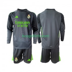 Real Madrid Doelman Derde Tenue Kinder Voetbalshirts 2025-2026 Lange Mouwen
