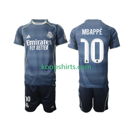 Real Madrid Uit Tenue Kinder Voetbalshirts Kylian Mbappe 10 2025-2026 Korte Mouwen Real Madrid Uit Tenue Kinder Voetbalshirts Kylian Mbappe 10 2025-2026 Korte Mouwen