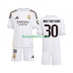 Real Madrid Thuis Tenue Kinder Voetbalshirts Mastantuono 30 2025-2026 Korte Mouwen