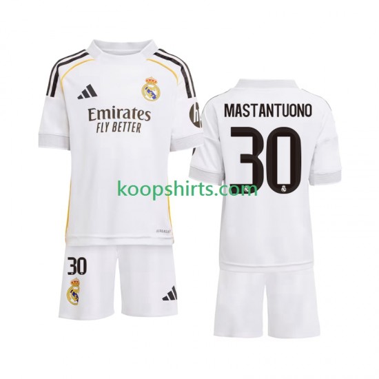 Real Madrid Thuis Tenue Kinder Voetbalshirts Mastantuono 30 2025-2026 Korte Mouwen Real Madrid Thuis Tenue Kinder Voetbalshirts Mastantuono 30 2025-2026 Korte Mouwen