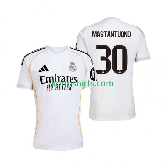Real Madrid Thuis Tenue Heren Voetbalshirts Mastantuono 30 2025-2026 Korte Mouwen Real Madrid Thuis Tenue Heren Voetbalshirts Mastantuono 30 2025-2026 Korte Mouwen
