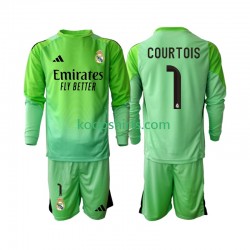 Real Madrid Uit Tenue Kinder Voetbalshirts Thibaut Courtois 1 2025-2026 Lange Mouwen