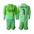 Real Madrid Uit Tenue Kinder Voetbalshirts Thibaut Courtois 1 2025-2026 Lange Mouwen
