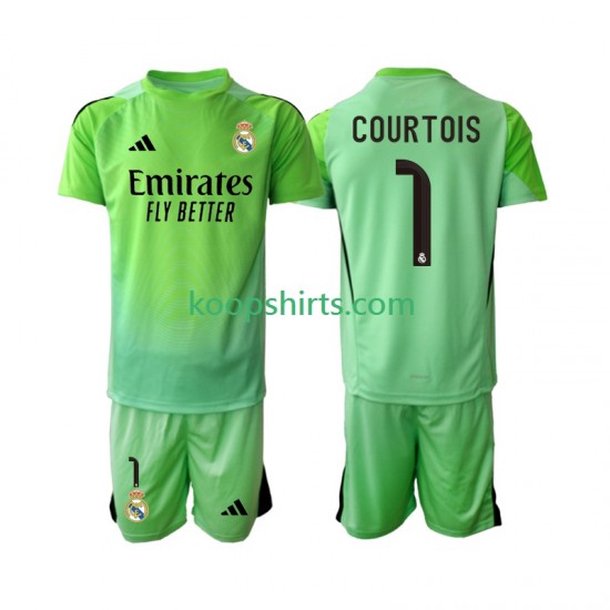 Real Madrid Uit Tenue Kinder Voetbalshirts Thibaut Courtois 1 2025-2026 Korte Mouwen Real Madrid Uit Tenue Kinder Voetbalshirts Thibaut Courtois 1 2025-2026 Korte Mouwen