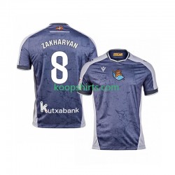 Real Sociedad Uit Tenue Heren Voetbalshirts Arsen Zakharyan 8 2025-2026 Korte Mouwen
