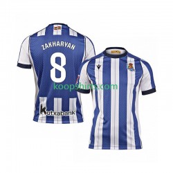 Real Sociedad Thuis Tenue Heren Voetbalshirts Arsen Zakharyan 8 2025-2026 Korte Mouwen