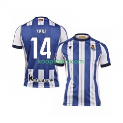 USA Real Sociedad Thuis Tenue Heren Voetbalshirts Takef Kubo 14 2025-2026 Korte Mouwen