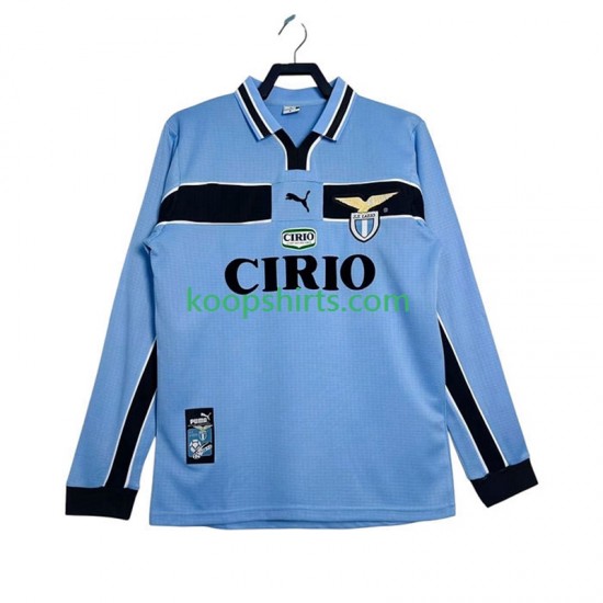 SS Lazio Retro Thuis Tenue Heren Voetbalshirts 1998 1999 Lange Mouwen SS Lazio Retro Thuis Tenue Heren Voetbalshirts 1998 1999 Lange Mouwen
