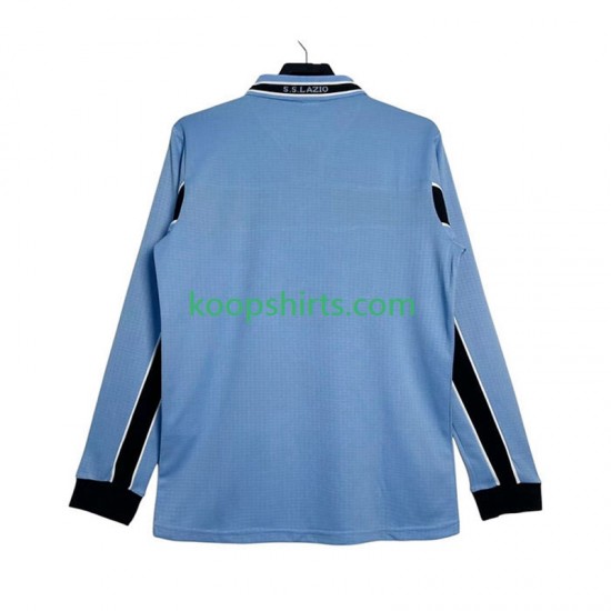 SS Lazio Retro Thuis Tenue Heren Voetbalshirts 1998 1999 Lange Mouwen