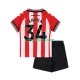 Thuis Tenue Kinder Voetbalshirts Sunderland Granit Xhaka 34 2025-2026 Korte Mouwen Thuis Tenue Kinder Voetbalshirts Sunderland Granit Xhaka 34 2025-2026 Korte Mouwen