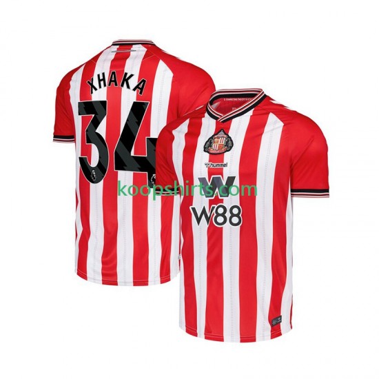 Thuis Tenue Heren Voetbalshirts Sunderland Granit Xhaka 34 2025-2026 Korte Mouwen Thuis Tenue Heren Voetbalshirts Sunderland Granit Xhaka 34 2025-2026 Korte Mouwen