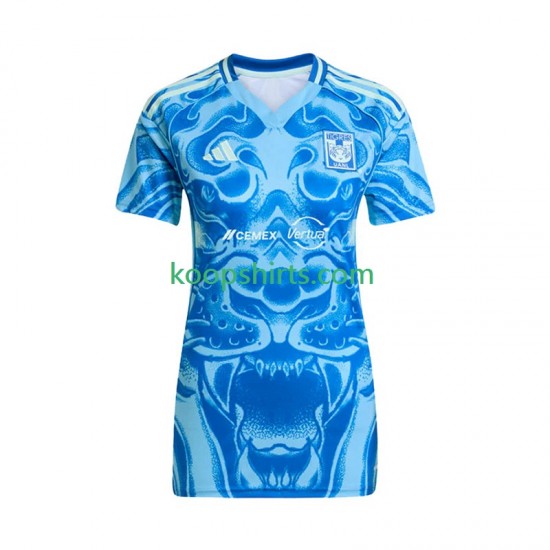 Tigres UANL Uit Tenue Dames Voetbalshirts 2025-2026 Korte Mouwen Tigres UANL Uit Tenue Dames Voetbalshirts 2025-2026 Korte Mouwen