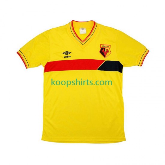 Watford Retro Thuis Tenue Heren Voetbalshirts 1985 Korte Mouwen Watford Retro Thuis Tenue Heren Voetbalshirts 1985 Korte Mouwen