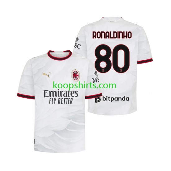 AC Milan Uit Tenue Heren Voetbalshirts Ronaldinho 80 2026-2027 Korte Mouwen