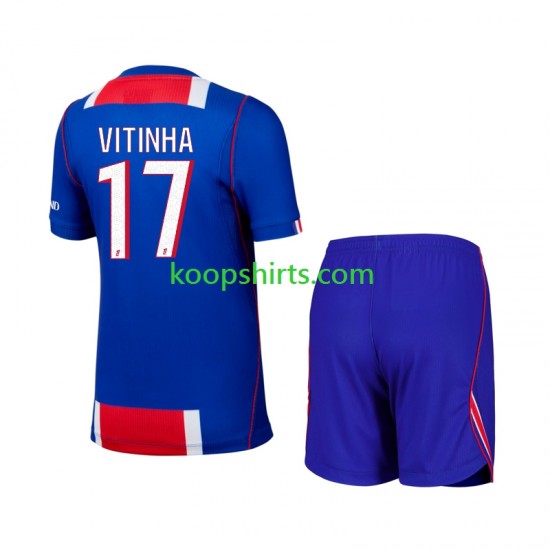 Paris Saint-Germain Thuis Tenue Kinder Voetbalshirts Vitinha 17 2026-2027 Korte Mouwen