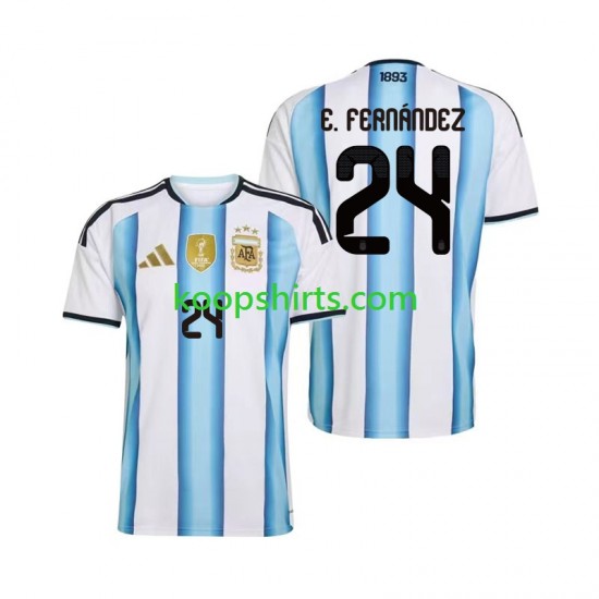WK 2026 Argentinië Thuis Tenue Heren Voetbalshirts Enzo Fernandez 24 Korte Mouwen