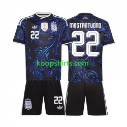 WK 2026 Argentinië Uit Tenue Kinder Voetbalshirts Franco Mastantuono 22 Korte Mouwen