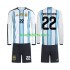WK 2026 Argentinië Thuis Tenue Kinder Voetbalshirts Franco Mastantuono 22 Lange Mouwen