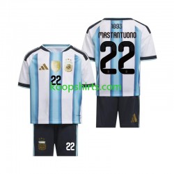 WK 2026 Argentinië Thuis Tenue Kinder Voetbalshirts Franco Mastantuono 22 Korte Mouwen