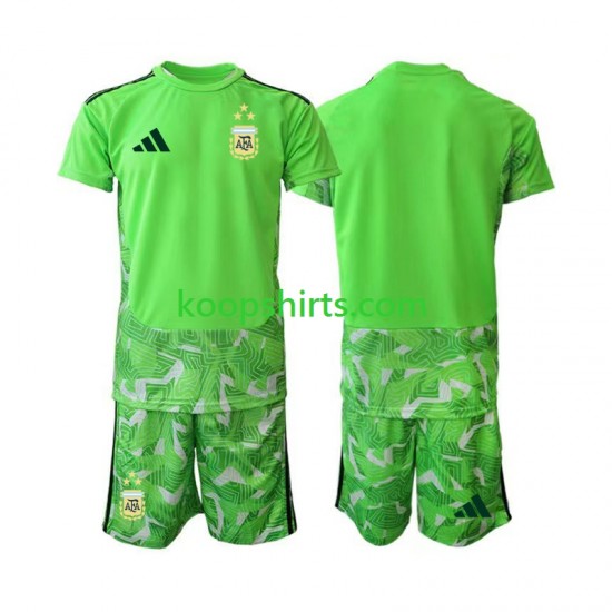 WK 2026 Argentinië Doelman Derde Tenue Kinder Voetbalshirts Korte Mouwen