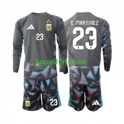 WK 2026 Argentinië Doelman Thuis Tenue Kinder Voetbalshirts Emiliano Martinez 23 Lange Mouwen