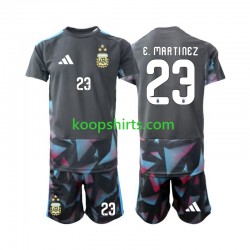WK 2026 Argentinië Doelman Thuis Tenue Kinder Voetbalshirts Emiliano Martinez 23 Korte Mouwen