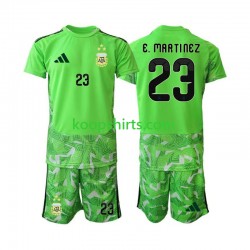 WK 2026 Argentinië Doelman Derde Tenue Kinder Voetbalshirts Emiliano Martinez 23 Korte Mouwen