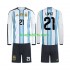 WK 2026 Argentinië Thuis Tenue Kinder Voetbalshirts Jose Manuel Lopez 21 Lange Mouwen