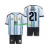 WK 2026 Argentinië Thuis Tenue Kinder Voetbalshirts Jose Manuel Lopez 21 Korte Mouwen