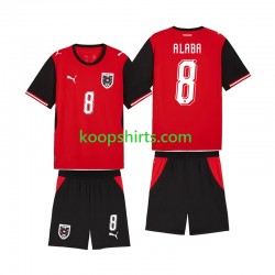 WK 2026 Oostenrijk Thuis Tenue Kinder Voetbalshirts David Alaba 8 Korte Mouwen