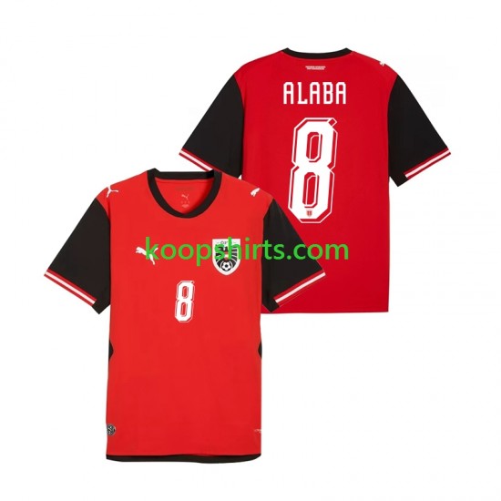 WK 2026 Oostenrijk Thuis Tenue Heren Voetbalshirts David Alaba 8 Korte Mouwen
