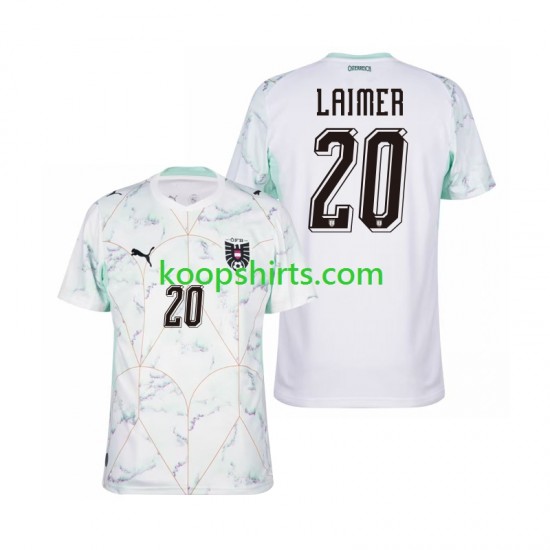 WK 2026 Oostenrijk Uit Tenue Heren Voetbalshirts Konrad Laimer 20 Korte Mouwen