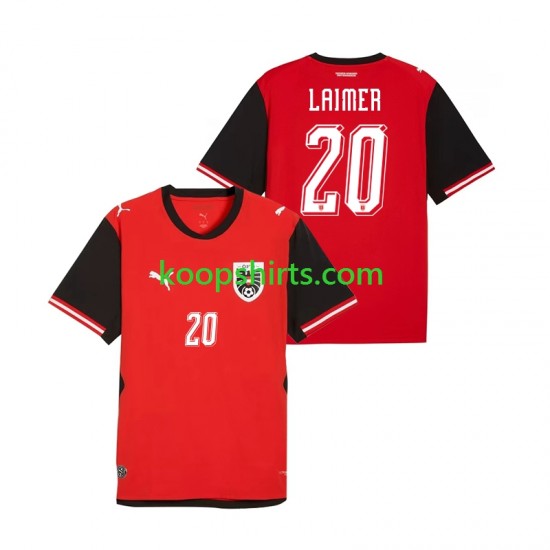 WK 2026 Oostenrijk Thuis Tenue Heren Voetbalshirts Konrad Laimer 20 Korte Mouwen