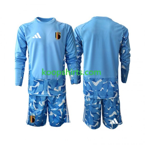 WK 2026 België Doelman Thuis Tenue Kinder Voetbalshirts Lange Mouwen